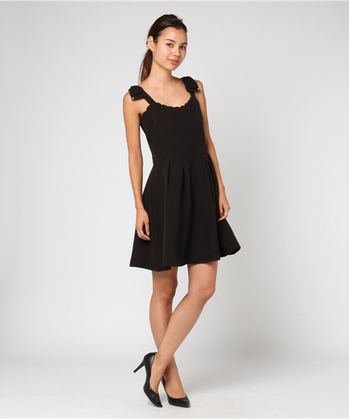 LODISPOTTO（ロディスポット）の「リュバンスカラップキャミワンピース（ワンピース・レディース・ライトグレー/ブラック/ピンク・MEDIUM）」の7枚目の写真