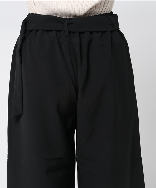 Honeys(ハニーズ)の「共リボン付ワイドパンツ(その他パンツ・レディース・キャメル/レッド系その他/ネイビー/ブラック・L/S/M)」の5枚目の写真