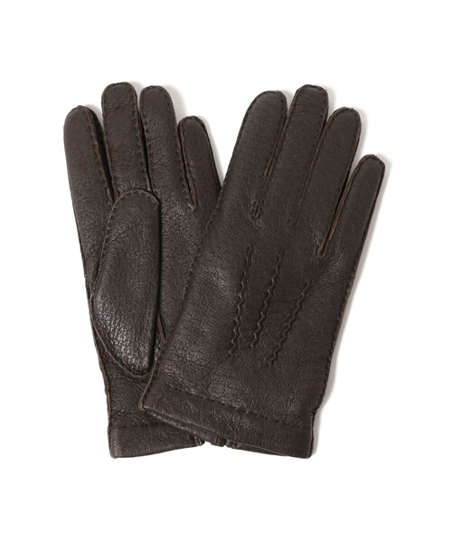 DENTS（デンツ）の「DENTS / ペッカリーレザー カシミヤライニング グローブ（手袋・メンズ・ブラック/ネイビー/ブラウン・7.5inch/8inch/7inch）」の3枚目の写真