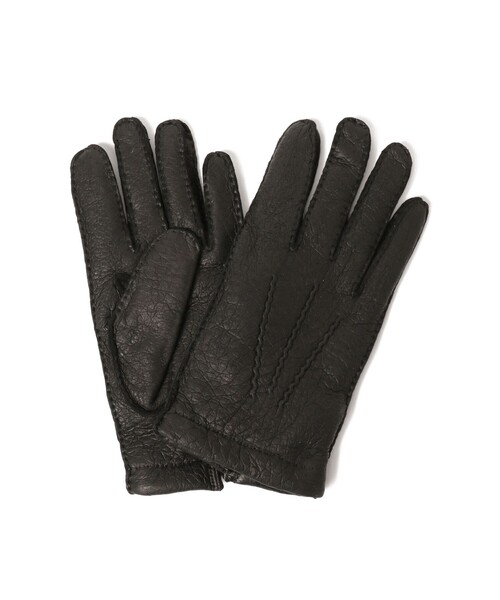 DENTS（デンツ）の「DENTS / ペッカリーレザー カシミヤライニング グローブ（手袋・メンズ・ブラック/ネイビー/ブラウン・7.5inch/8inch/7inch）」の2枚目の写真