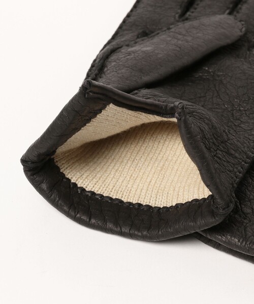 DENTS（デンツ）の「DENTS / ペッカリーレザー カシミヤライニング グローブ（手袋・メンズ・ブラック/ネイビー/ブラウン・7.5inch/8inch/7inch）」の11枚目の写真