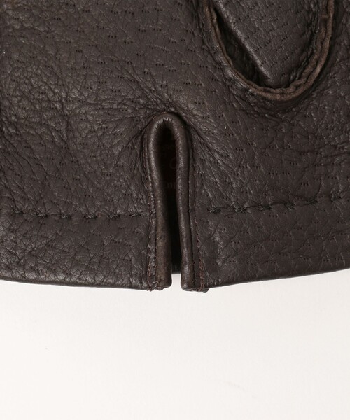 DENTS（デンツ）の「DENTS / ペッカリーレザー カシミヤライニング グローブ（手袋・メンズ・ブラック/ネイビー/ブラウン・7.5inch/8inch/7inch）」の9枚目の写真