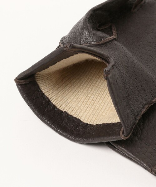 DENTS（デンツ）の「DENTS / ペッカリーレザー カシミヤライニング グローブ（手袋・メンズ・ブラック/ネイビー/ブラウン・7.5inch/8inch/7inch）」の8枚目の写真
