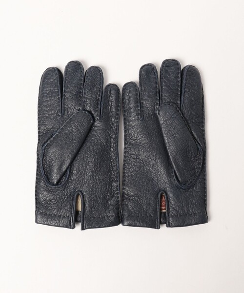 DENTS（デンツ）の「DENTS / ペッカリーレザー カシミヤライニング グローブ（手袋・メンズ・ブラック/ネイビー/ブラウン・7.5inch/8inch/7inch）」の7枚目の写真