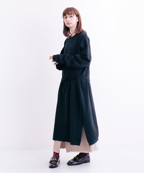 MERLOT（メルロー）の「ウエストリボンフレアワンピース0070（ワンピース・レディース・モカ/カーキ/パープル/ブラック・FREE）」の5枚目の写真