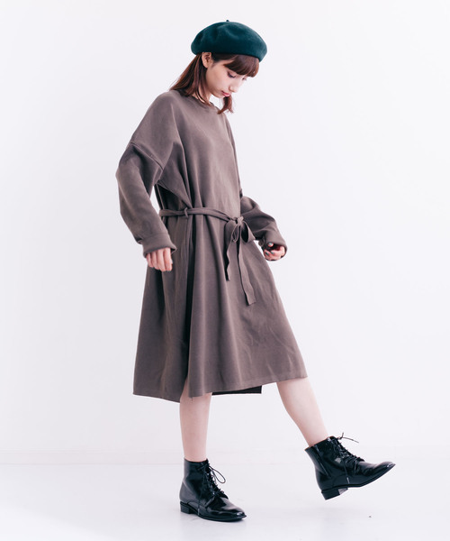 MERLOT（メルロー）の「ウエストリボンフレアワンピース0070（ワンピース・レディース・モカ/カーキ/パープル/ブラック・FREE）」の11枚目の写真