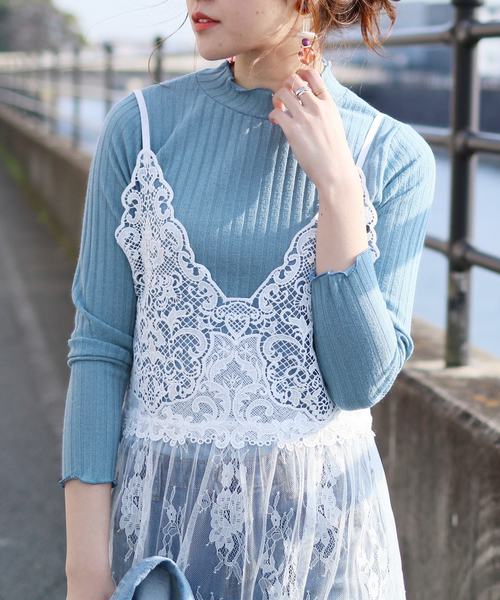 reca（レカ）の「【プチプラ】やわらかリブプチタートルネックニットソー（ニット/セーター・レディース・ブラック/グレー/アイボリー/ブルー・FREE）」の4枚目の写真