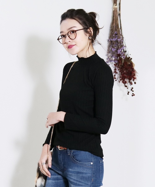 reca（レカ）の「【プチプラ】やわらかリブプチタートルネックニットソー（ニット/セーター・レディース・ブラック/グレー/アイボリー/ブルー・FREE）」の13枚目の写真