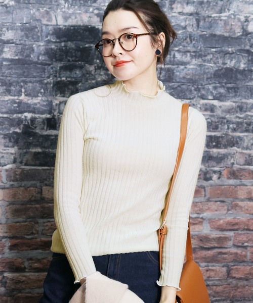 reca（レカ）の「【プチプラ】やわらかリブプチタートルネックニットソー（ニット/セーター・レディース・ブラック/グレー/アイボリー/ブルー・FREE）」の11枚目の写真