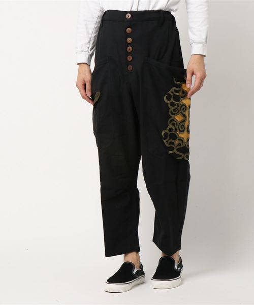 チャイハネ（チャイハネ）の「【チャイハネ】トライバル柄刺繍入りMEN'Sサルエルパンツ（その他パンツ・メンズ・ブラック/ベージュ/カーキ・FREE）」の15枚目の写真