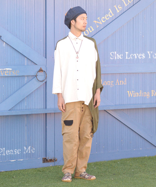 チャイハネ（チャイハネ）の「【チャイハネ】トライバル柄刺繍入りMEN'Sサルエルパンツ（その他パンツ・メンズ・ブラック/ベージュ/カーキ・FREE）」の12枚目の写真