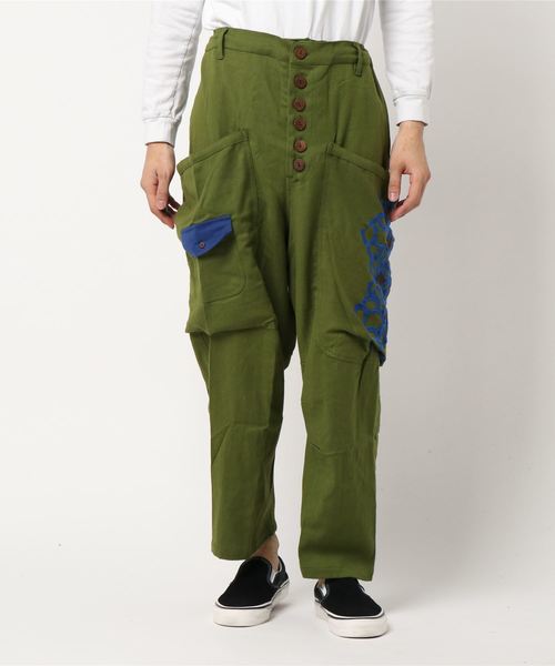 チャイハネ（チャイハネ）の「【チャイハネ】トライバル柄刺繍入りMEN'Sサルエルパンツ（その他パンツ・メンズ・ブラック/ベージュ/カーキ・FREE）」の11枚目の写真