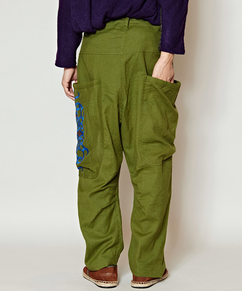 チャイハネ（チャイハネ）の「【チャイハネ】トライバル柄刺繍入りMEN'Sサルエルパンツ（その他パンツ・メンズ・ブラック/ベージュ/カーキ・FREE）」の14枚目の写真
