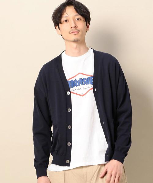 BEAUTY&YOUTH UNITED ARROWS（ビューティーアンドユースユナイテッドアローズ）の「BY ハイゲージ ワイド V カーディガン ◆（カーディガン/ボレロ・メンズ・ライトグレー/ネイビー・SMALL/X-LARGE/LARGE/MEDIUM）」の2枚目の写真