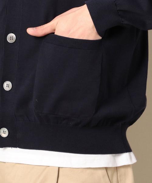 BEAUTY&YOUTH UNITED ARROWS（ビューティーアンドユースユナイテッドアローズ）の「BY ハイゲージ ワイド V カーディガン ◆（カーディガン/ボレロ・メンズ・ライトグレー/ネイビー・SMALL/X-LARGE/LARGE/MEDIUM）」の9枚目の写真