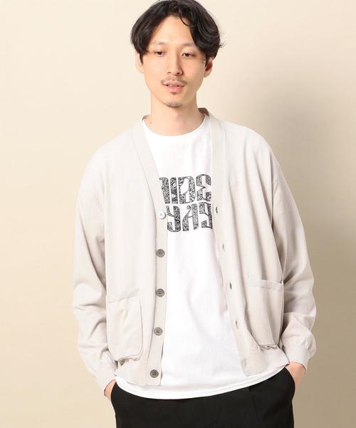 BEAUTY&YOUTH UNITED ARROWS（ビューティーアンドユースユナイテッドアローズ）の「BY ハイゲージ ワイド V カーディガン ◆（カーディガン/ボレロ・メンズ・ライトグレー/ネイビー・SMALL/X-LARGE/LARGE/MEDIUM）」の4枚目の写真