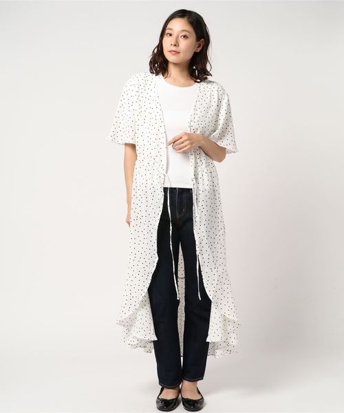 Earth Music Ecology アースミュージックアンドエコロジー の 2wayドットカシュクールガウン カーディガン ボレロ Wear