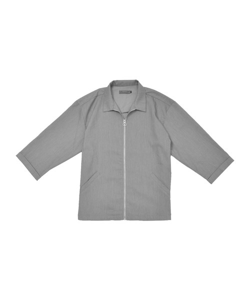 MinoriTY（マイノリティ）の「8分袖Ｔ/Ｒブルゾン ライトアウター（シャツ/ブラウス・メンズ・ブラック/ベージュ/グレー/ブルー・M/L）」の12枚目の写真