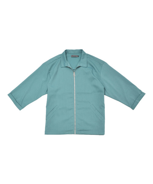 MinoriTY（マイノリティ）の「8分袖Ｔ/Ｒブルゾン ライトアウター（シャツ/ブラウス・メンズ・ブラック/ベージュ/グレー/ブルー・M/L）」の14枚目の写真