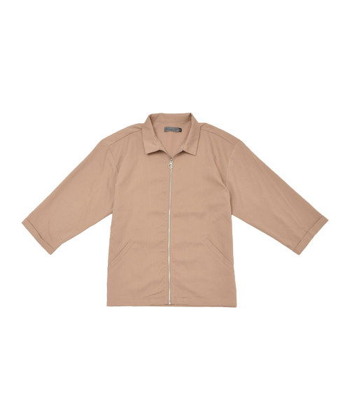 MinoriTY（マイノリティ）の「8分袖Ｔ/Ｒブルゾン ライトアウター（シャツ/ブラウス・メンズ・ブラック/ベージュ/グレー/ブルー・M/L）」の13枚目の写真