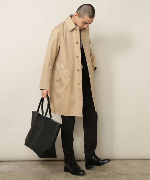ADAM ET ROPE'(アダムエロペ)の「SETAMIC 撥水ステンカラーコート(ステンカラーコート・メンズ・ベージュ・M/L)」の12枚目の写真