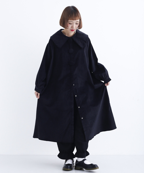 Merlot メルロー の コーデュロイビッグカラーワンピース7923 シャツワンピース Wear