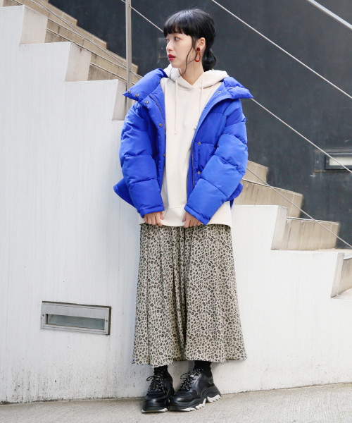 LOWRYS FARM（ローリーズファーム）の「レオパードマキシスカート　821380（スカート・レディース・ブラウン/グレー/アイボリー/モカ・FREE）」の9枚目の写真