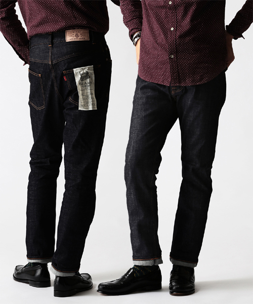 BEAMS（ビームス）の「□BEAMS / BASIC ストレッチデニム（デニムパンツ・メンズ・ブラック/インディゴブルー・SMALL/MEDIUM/LARGE/X-LARGE）」の2枚目の写真