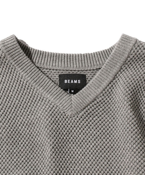 BEAMS(ビームス)の「BEAMS / カノコ Vネック ルーズ ベスト(ベスト・メンズ・ネイビー/グレー系その他・X-LARGE/SMALL/MEDIUM/LARGE)」の11枚目の写真