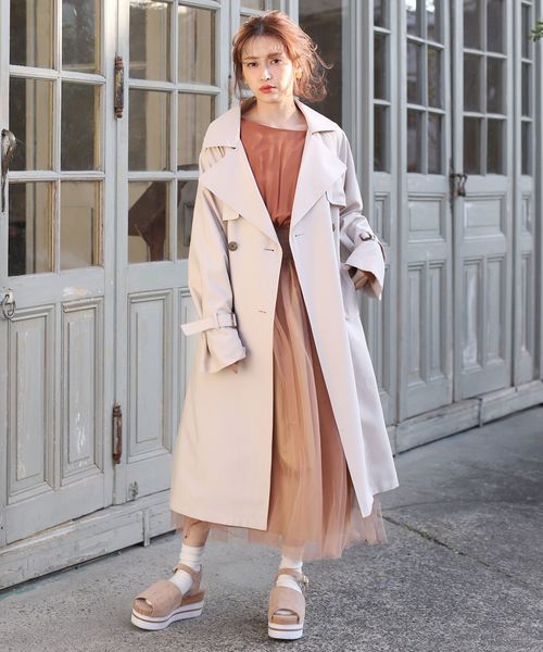 one after another NICE CLAUP(ワンアフターアナザーナイスクラップ)の「後ろリボンドッキングワンピース(ワンピース・レディース・ベージュ系その他/レンガ/ドット・FREE)」の11枚目の写真