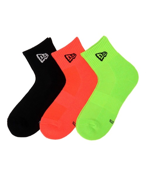 NEW ERA（ニューエラ）の「ニューエラ 靴下 ショート 3足 NEW ERA（ソックス/靴下・メンズ・ブラック/マルチ/ホワイト/ブラック系その他/ブラック系その他2/ネイビー/グレー/チャコール・MEDIUM/LARGE/X-SMALL/SMALL）」の3枚目の写真