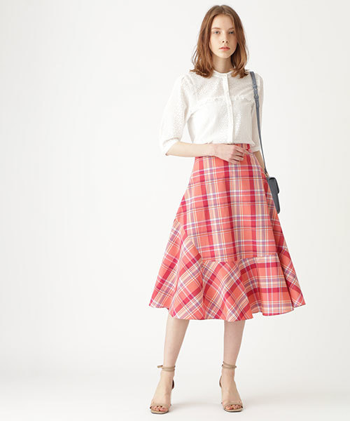 JILL STUART（ジルスチュアート）の「ペイジレースブラウス（シャツ/ブラウス・レディース・ホワイト/ライトグリーン・SMALL/MEDIUM）」の6枚目の写真