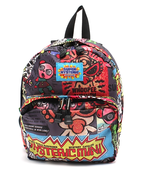 レア新品ヒステリックミニ⭐︎リュック HYSTERIC MINI - レア☆ヒステリックミニ☆リュック 黒 マザーズ