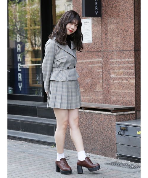 新品未使用　Stina ★ ダリア柄　ラップスカート　ショート丈 msw029_1.jpg