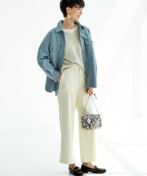 green label relaxing（グリーンレーベルリラクシング）の「◆SC Wカルゼ CPO ジャケット ※（その他アウター・レディース・ベージュ/ダークグレー/ターコイズブルー・46/36/34/40/42/44/38）」の5枚目の写真