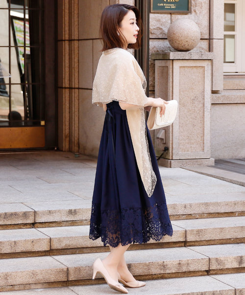 レース＆シフォンショールボレロ/結婚式フォーマル・ドレス