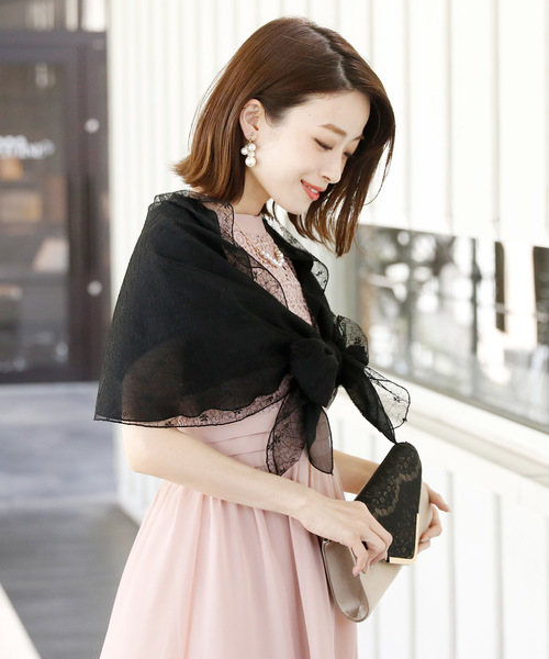 レース＆シフォンショールボレロ/結婚式フォーマル・ドレス