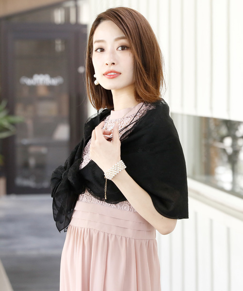 レース＆シフォンショールボレロ/結婚式フォーマル・ドレス