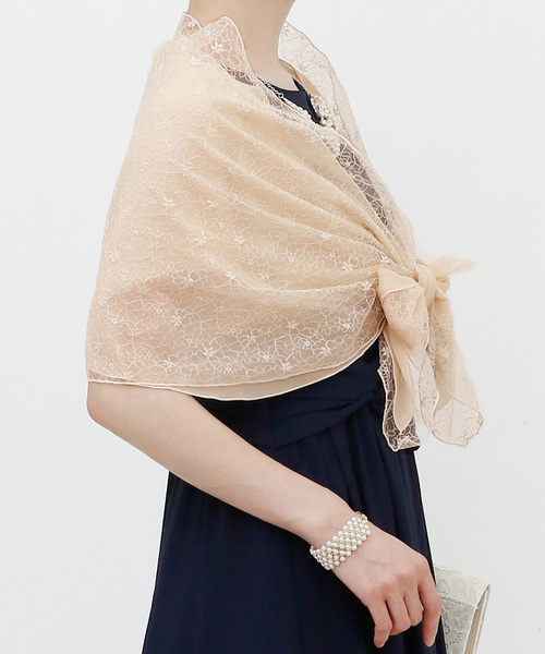 レース＆シフォンショールボレロ/結婚式フォーマル・ドレス