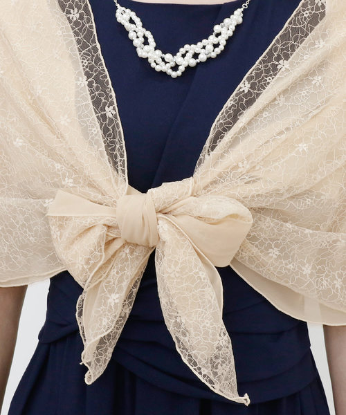 レース＆シフォンショールボレロ/結婚式フォーマル・ドレス