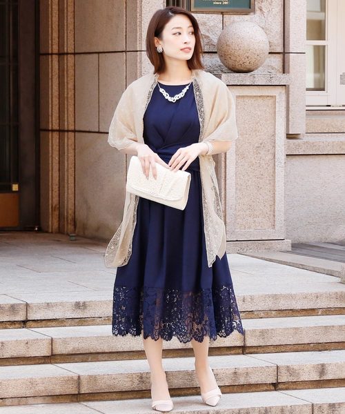 レース＆シフォンショールボレロ/結婚式フォーマル・ドレス