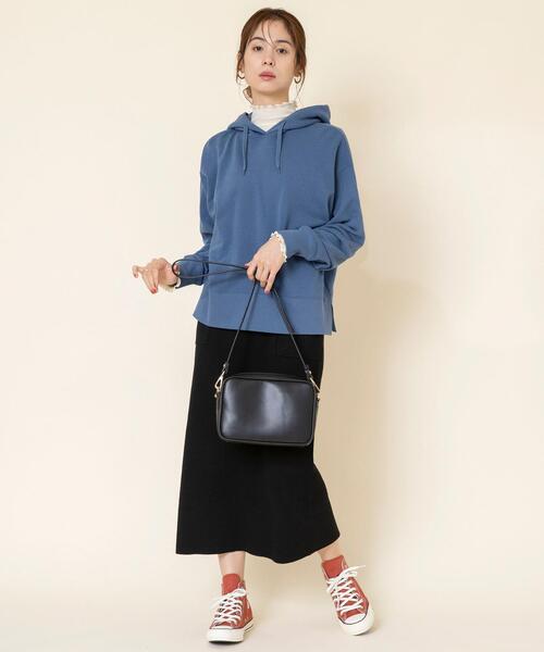 coen（コーエン）の「【WEB限定カラー】USAコットンスリットパーカー#（パーカー・レディース・カーキ/ブラウン/ネイビー/ダークグレー/ブラック/ライム/モカ/ベージュ/ケリー/パープル/ダークブラウン/コバルトブルー・FREE）」の22枚目の写真