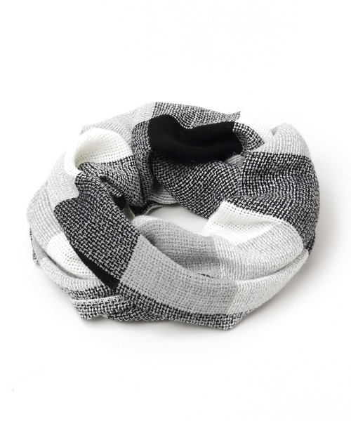 チャイハネ（チャイハネ）の「【チャイハネ】チェック柄スヌード（ネックウォーマー/スヌード・レディース・ネイビー/カーキ/オレンジ/レッド/マスタード/グリーン/ピンク/ブラック/ターコイズブルー/グリーン系その他/イエロー/ダークグリーン/ブラック×ホワイト/レッド系その他/パープル・FREE）」の3枚目の写真