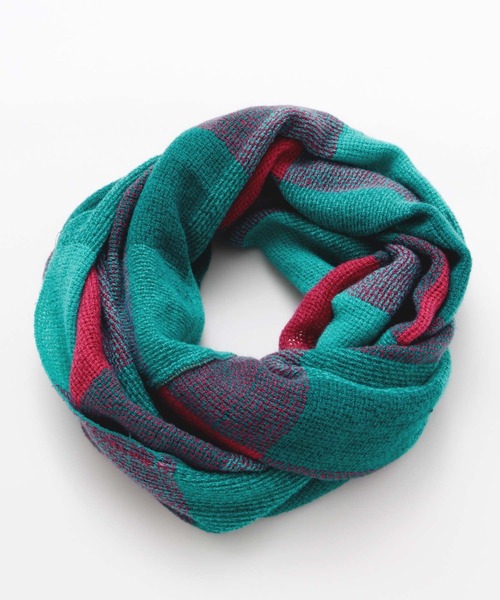 チャイハネ（チャイハネ）の「【チャイハネ】チェック柄スヌード（ネックウォーマー/スヌード・レディース・ネイビー/カーキ/オレンジ/レッド/マスタード/グリーン/ピンク/ブラック/ターコイズブルー/グリーン系その他/イエロー/ダークグリーン/ブラック×ホワイト/レッド系その他/パープル・FREE）」の12枚目の写真