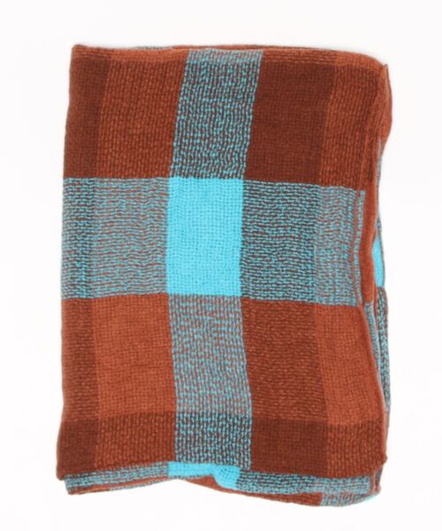 チャイハネ（チャイハネ）の「【チャイハネ】チェック柄スヌード（ネックウォーマー/スヌード・レディース・ネイビー/カーキ/オレンジ/レッド/マスタード/グリーン/ピンク/ブラック/ターコイズブルー/グリーン系その他/イエロー/ダークグリーン/ブラック×ホワイト/レッド系その他/パープル・FREE）」の16枚目の写真