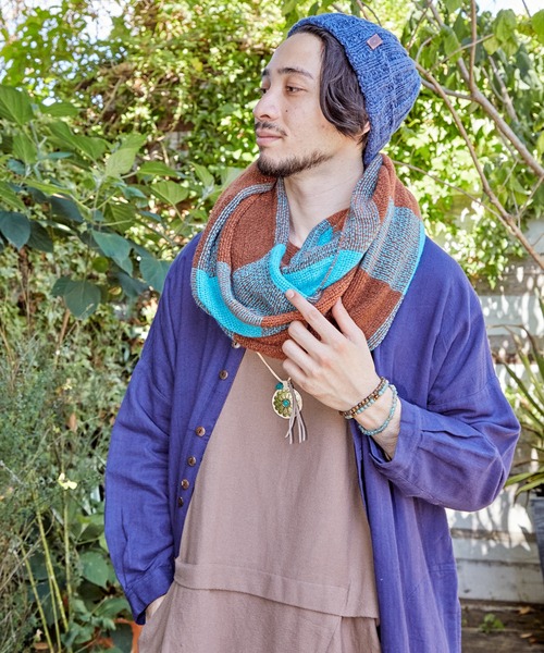 チャイハネ（チャイハネ）の「【チャイハネ】チェック柄スヌード（ネックウォーマー/スヌード・レディース・ネイビー/カーキ/オレンジ/レッド/マスタード/グリーン/ピンク/ブラック/ターコイズブルー/グリーン系その他/イエロー/ダークグリーン/ブラック×ホワイト/レッド系その他/パープル・FREE）」の21枚目の写真