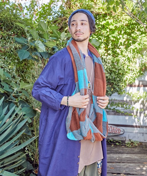 チャイハネ（チャイハネ）の「【チャイハネ】チェック柄スヌード（ネックウォーマー/スヌード・レディース・ネイビー/カーキ/オレンジ/レッド/マスタード/グリーン/ピンク/ブラック/ターコイズブルー/グリーン系その他/イエロー/ダークグリーン/ブラック×ホワイト/レッド系その他/パープル・FREE）」の22枚目の写真