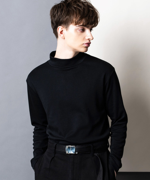 Lulu ＆ Arnie（るるあんどあーにー）の「スムース ハイネック カットソー（Tシャツ/カットソー・メンズ・ブラック/ベージュ/オフホワイト/ワイン・MEDIUM/LARGE/X-LARGE）」の3枚目の写真