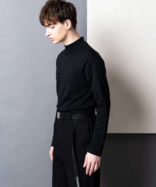 Lulu ＆ Arnie（るるあんどあーにー）の「スムース ハイネック カットソー（Tシャツ/カットソー・メンズ・ブラック/ベージュ/オフホワイト/ワイン・MEDIUM/LARGE/X-LARGE）」の9枚目の写真