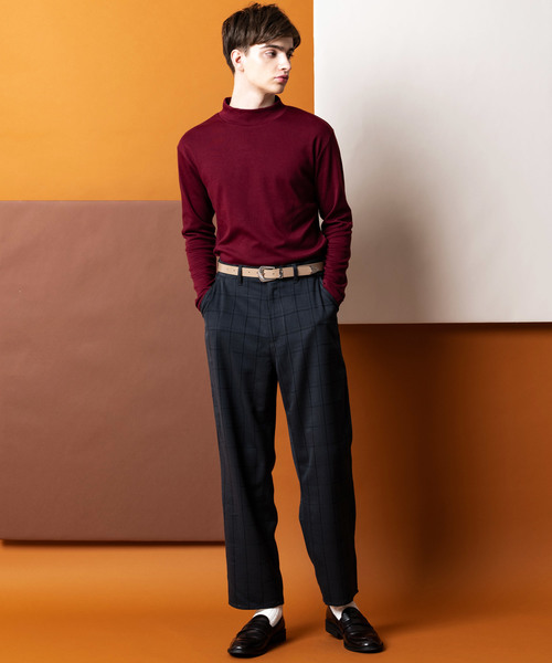 Lulu ＆ Arnie（るるあんどあーにー）の「スムース ハイネック カットソー（Tシャツ/カットソー・メンズ・ブラック/ベージュ/オフホワイト/ワイン・MEDIUM/LARGE/X-LARGE）」の14枚目の写真